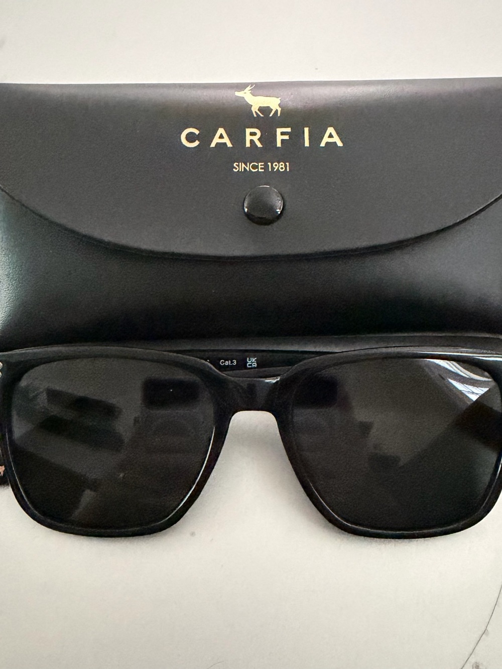 CARFIA Men's Black Polarized Sunglasses